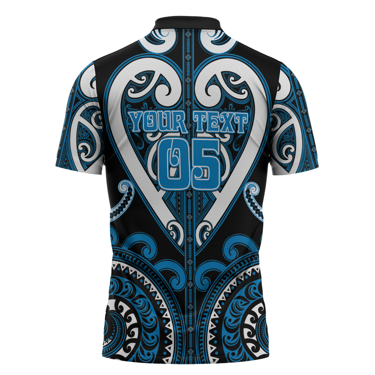 Custom Aotearoa Ngati Kahungunu Zipper Polo Shirt Maori Tribal Pattern