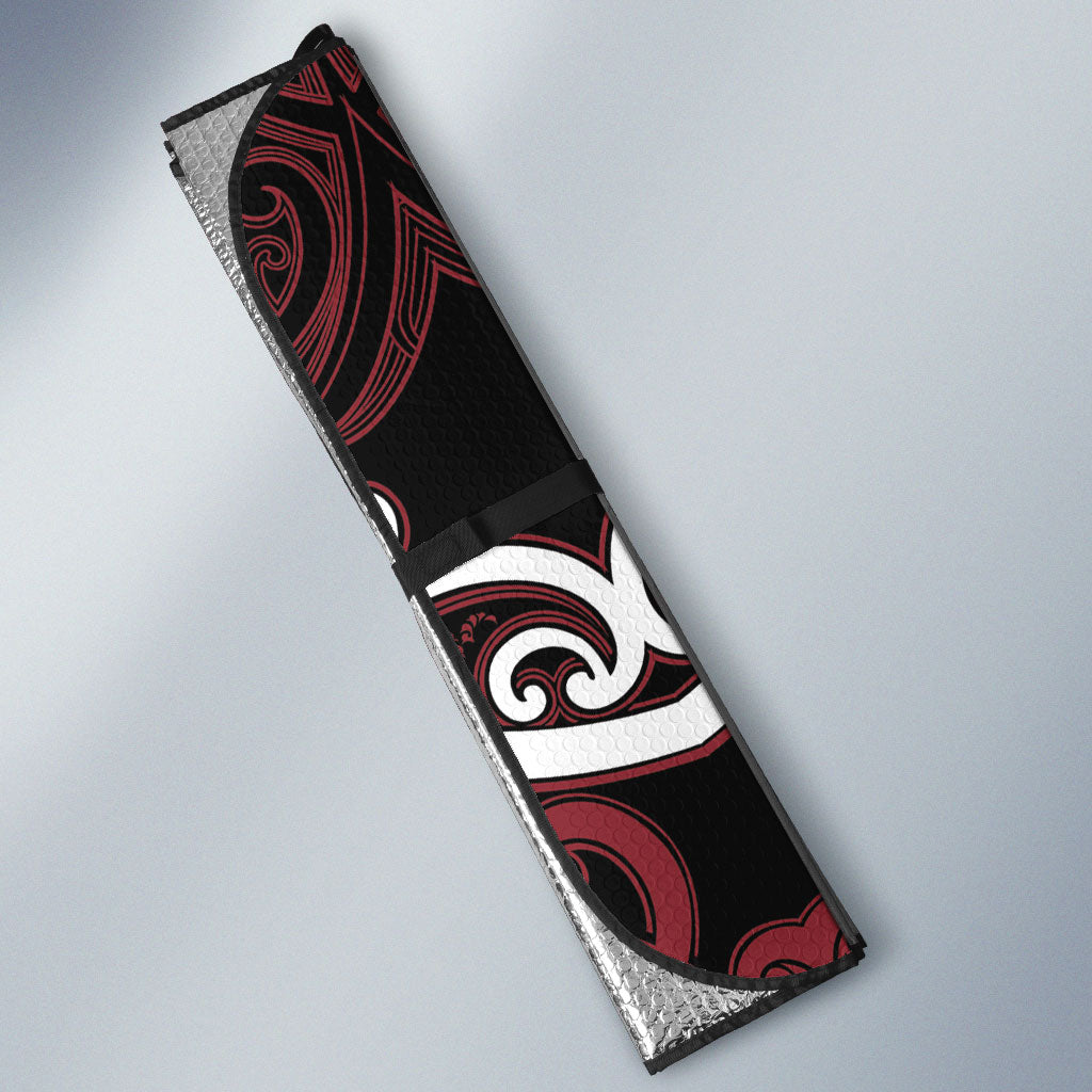 Aotearoa Te Arawa Auto Sun Shade Maori Tribal Pattern