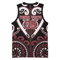 Custom Aotearoa Te Arawa Basketball Jersey Maori Tribal Pattern