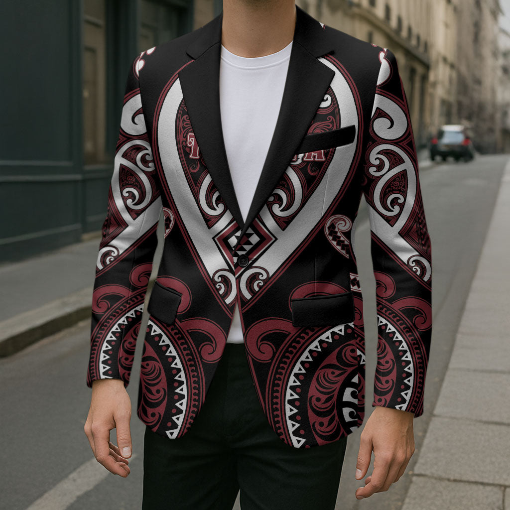 Custom Aotearoa Te Arawa Blazer Maori Tribal Pattern