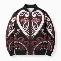 Custom Aotearoa Te Arawa Bomber Puffer Jacket Maori Tribal Pattern