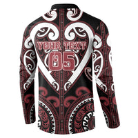 Custom Aotearoa Te Arawa Button Sweatshirt Maori Tribal Pattern