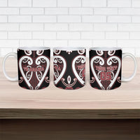 Custom Aotearoa Te Arawa Ceramic Mug Maori Tribal Pattern