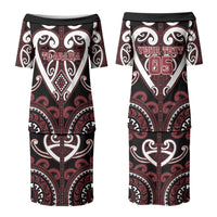 Custom Aotearoa Te Arawa Couples Matching Puletasi and Long Sleeve Button Shirt Maori Tribal Pattern