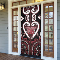 Custom Aotearoa Te Arawa Door Cover Maori Tribal Pattern