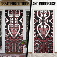 Custom Aotearoa Te Arawa Door Cover Maori Tribal Pattern