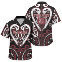 Custom Aotearoa Te Arawa Family Matching Off Shoulder Maxi Dress and Hawaiian Shirt Maori Tribal Pattern