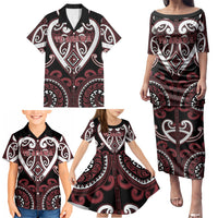 Custom Aotearoa Te Arawa Family Matching Puletasi and Hawaiian Shirt Maori Tribal Pattern