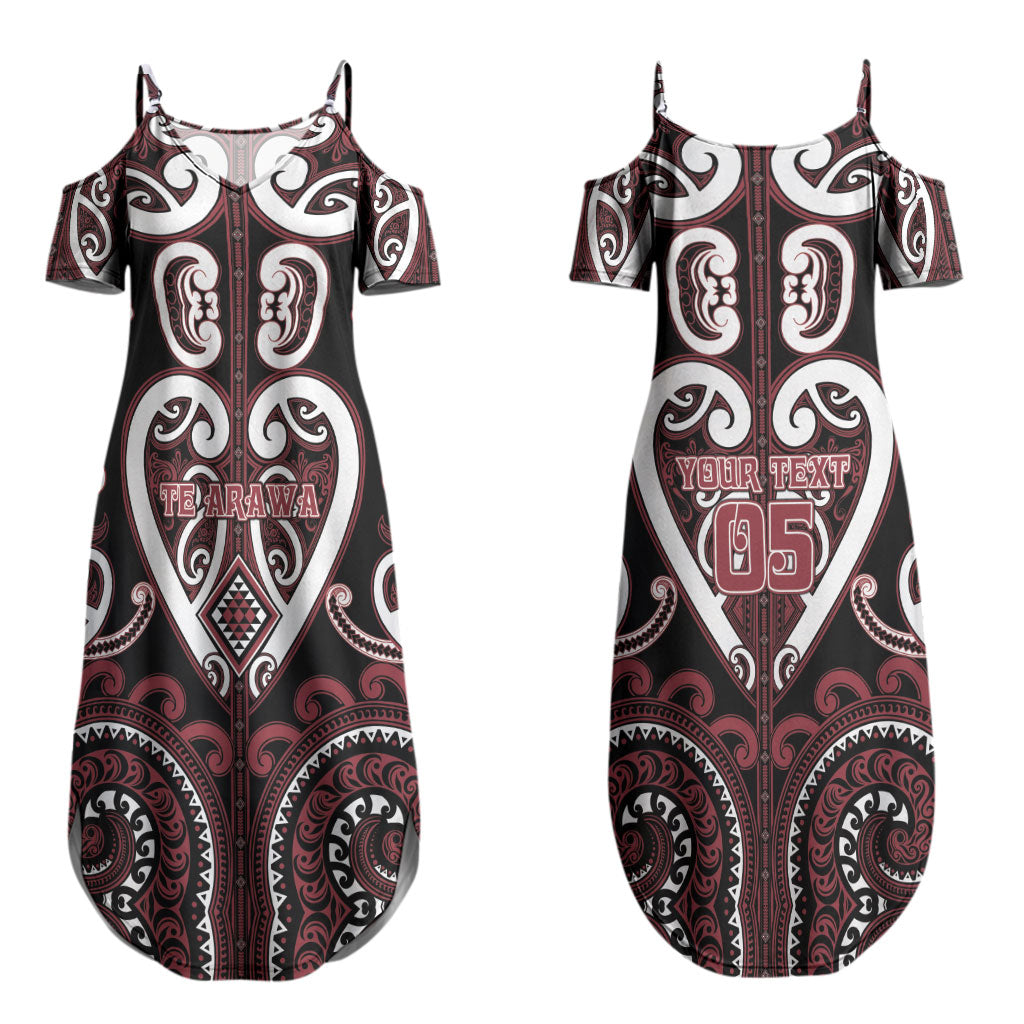 Custom Aotearoa Te Arawa Family Matching Summer Maxi Dress and Hawaiian Shirt Maori Tribal Pattern