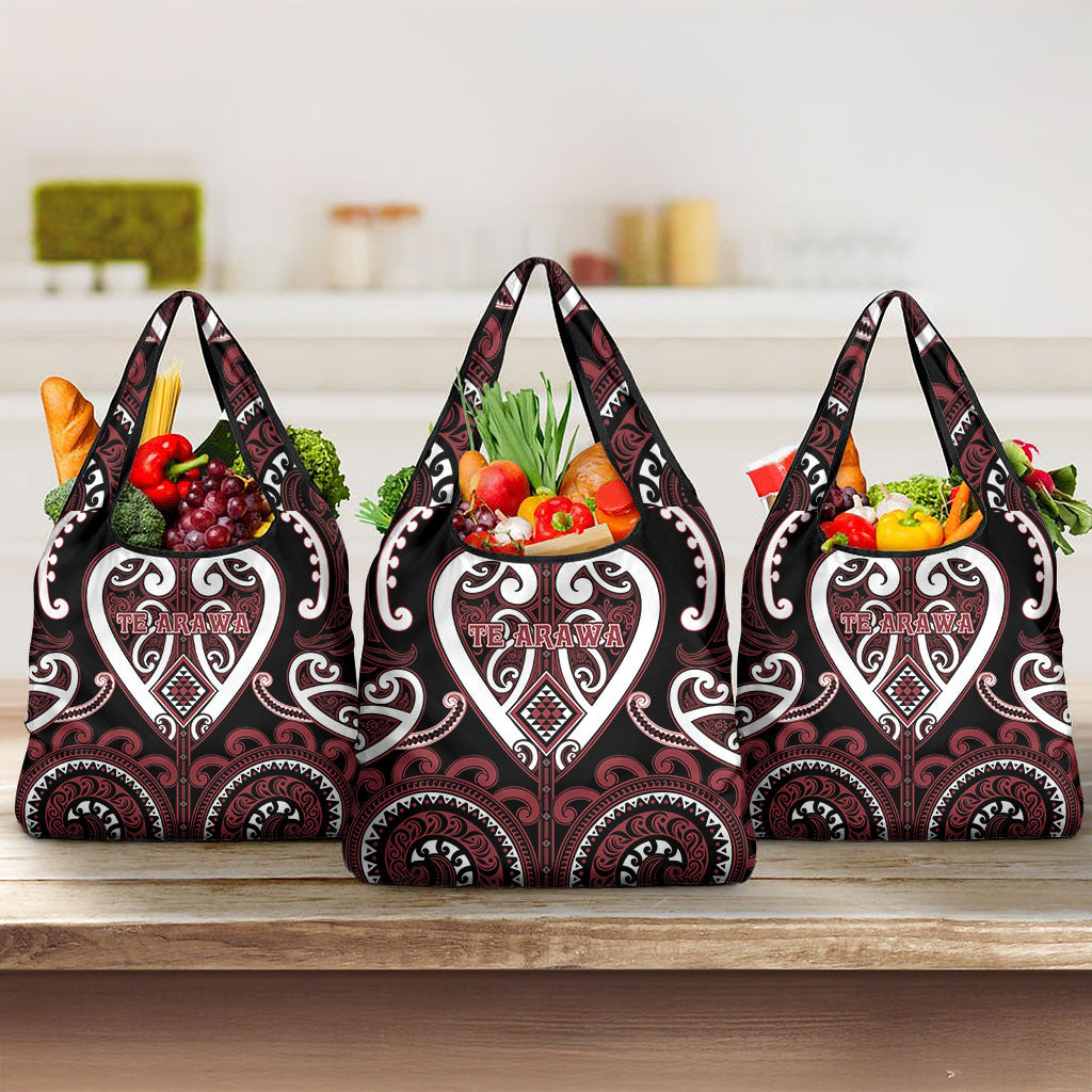 Aotearoa Te Arawa Grocery Bag Maori Tribal Pattern