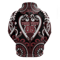 Custom Aotearoa Te Arawa Hoodie Maori Tribal Pattern