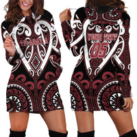 Custom Aotearoa Te Arawa Hoodie Dress Maori Tribal Pattern