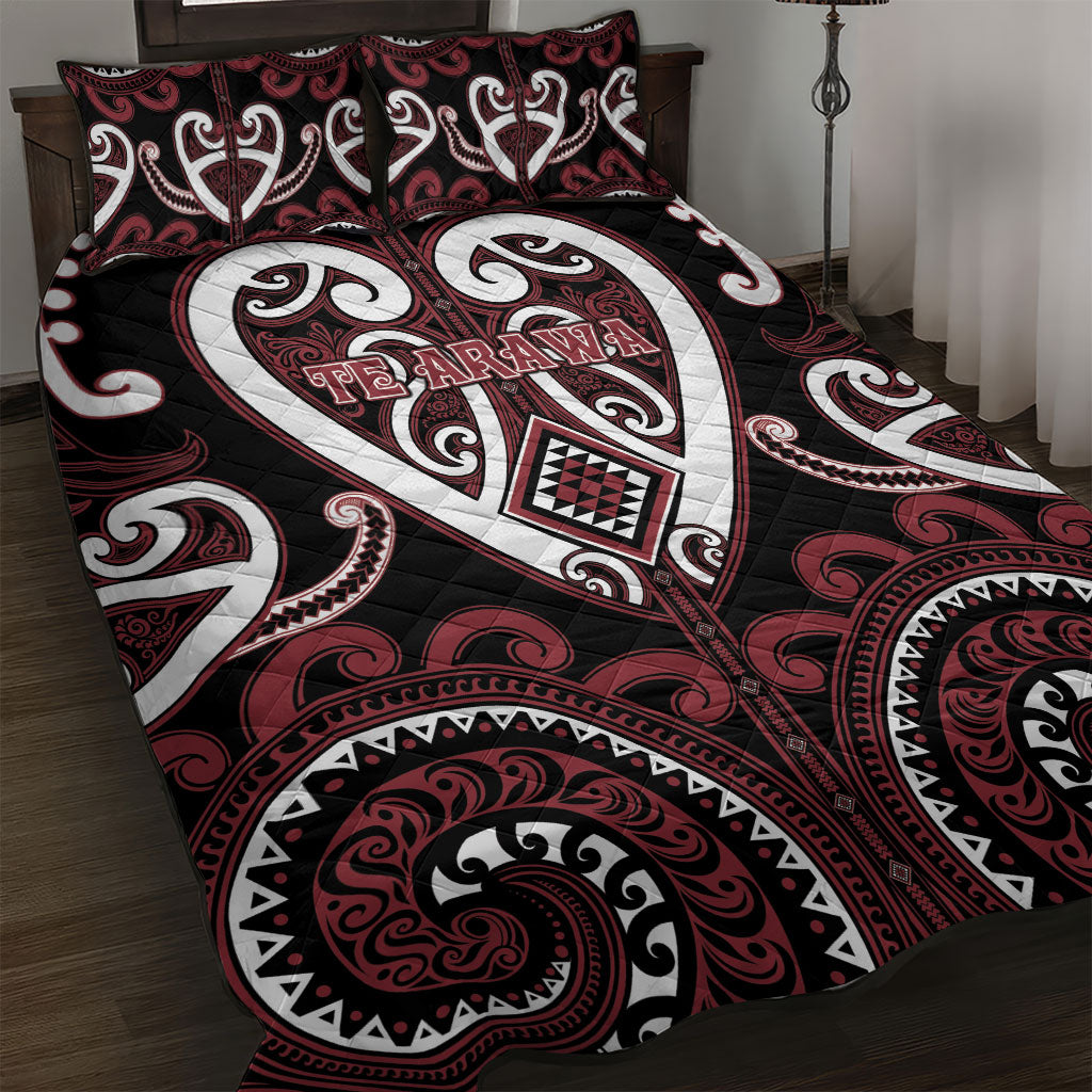 Aotearoa Te Arawa Quilt Bed Set Maori Tribal Pattern