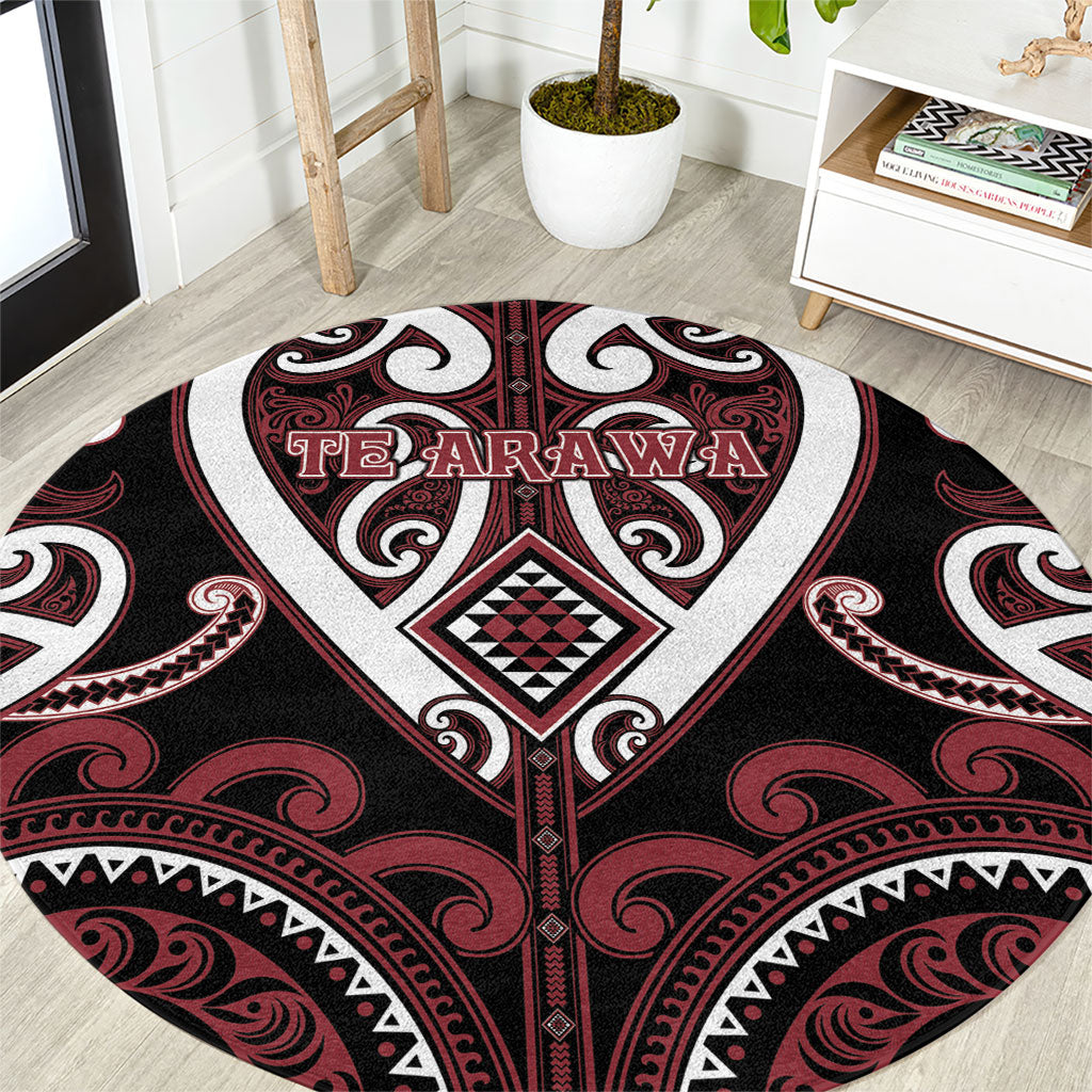 Aotearoa Te Arawa Round Carpet Maori Tribal Pattern