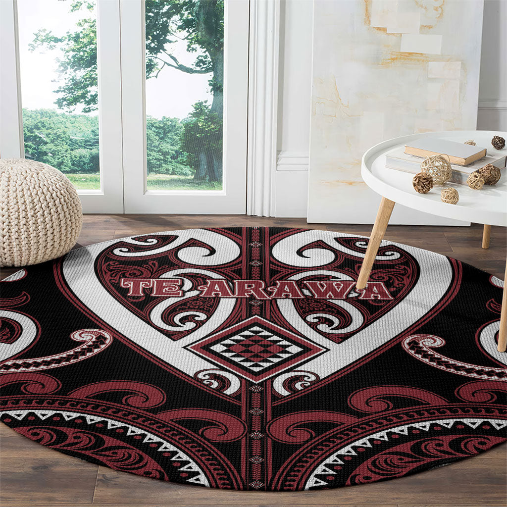 Aotearoa Te Arawa Round Carpet Maori Tribal Pattern