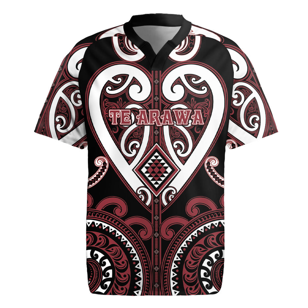 Custom Aotearoa Te Arawa Rugby Jersey Maori Tribal Pattern