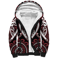 Custom Aotearoa Te Arawa Sherpa Hoodie Maori Tribal Pattern