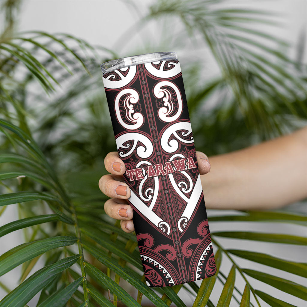 Custom Aotearoa Te Arawa Skinny Tumbler Maori Tribal Pattern