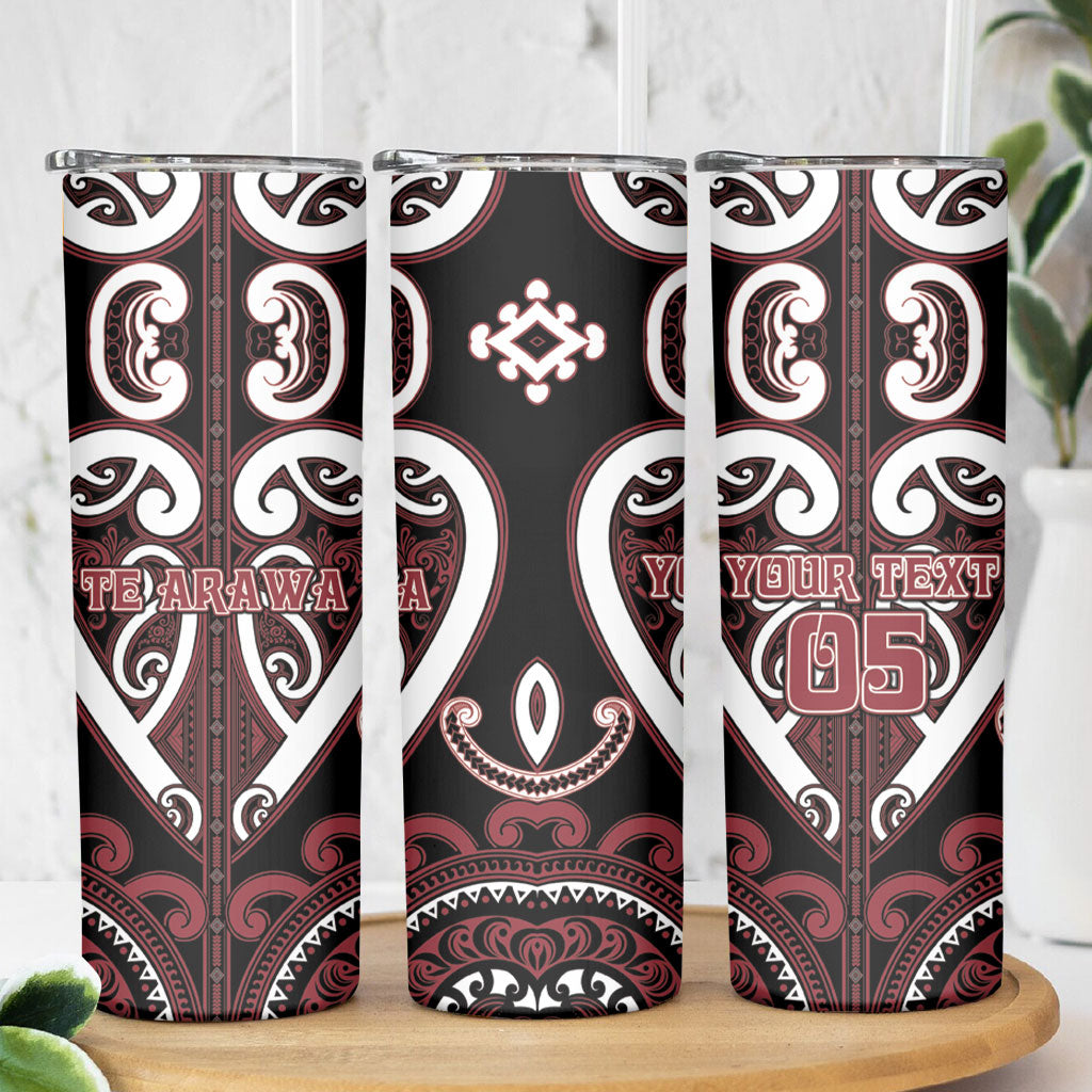 Custom Aotearoa Te Arawa Skinny Tumbler Maori Tribal Pattern