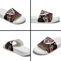 Aotearoa Te Arawa Slide Sandals Maori Tribal Pattern