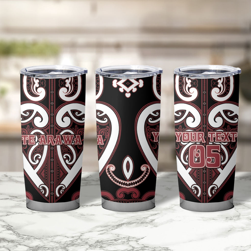 Custom Aotearoa Te Arawa Tumbler Cup Maori Tribal Pattern