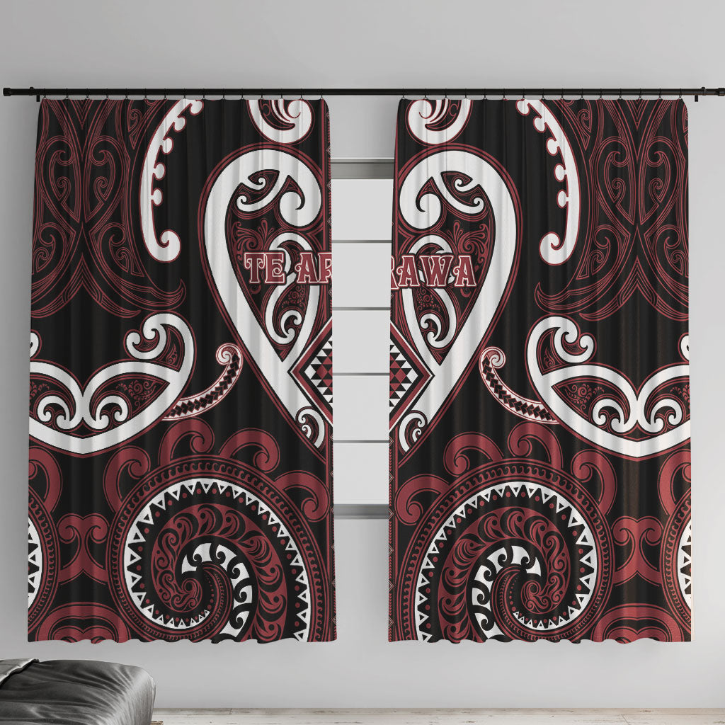 Aotearoa Te Arawa Window Curtain Maori Tribal Pattern
