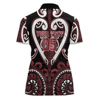 Custom Aotearoa Te Arawa Women Polo Shirt Maori Tribal Pattern