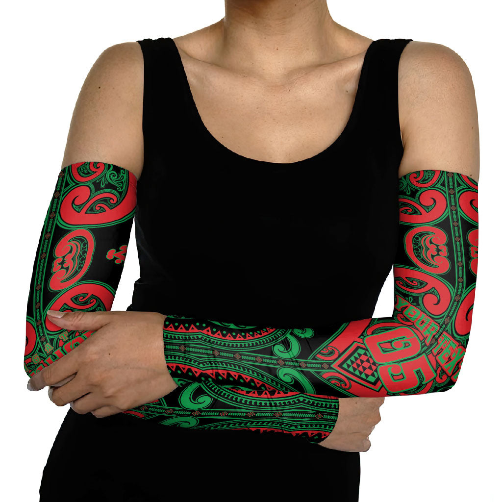Custom Aotearoa Ngai Tuhoe Arm Sleeves Maori Tribal Pattern