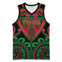 Custom Aotearoa Ngai Tuhoe Basketball Jersey Maori Tribal Pattern