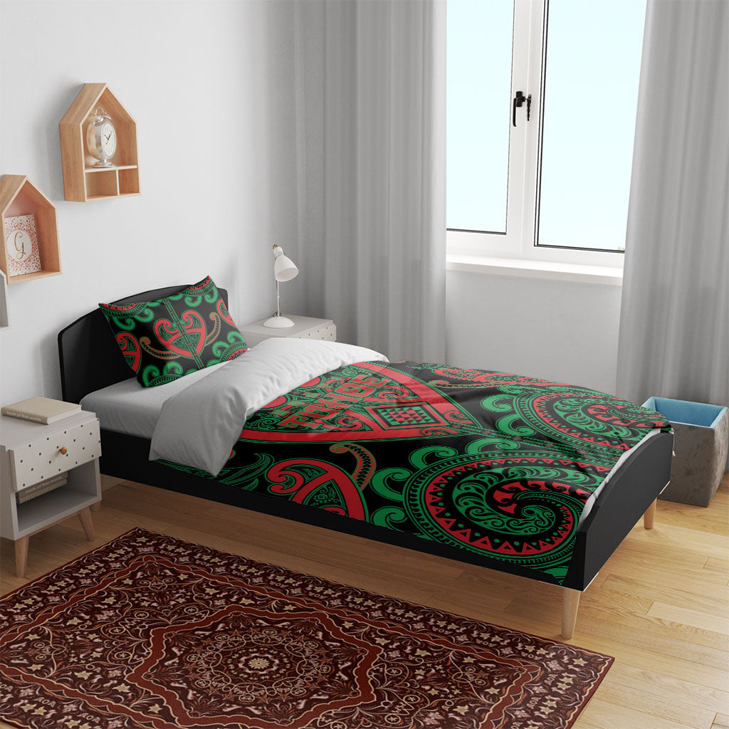 Aotearoa Ngai Tuhoe Bedding Set Maori Tribal Pattern