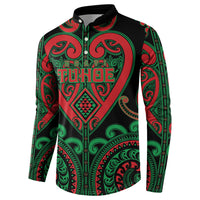 Custom Aotearoa Ngai Tuhoe Button Sweatshirt Maori Tribal Pattern
