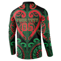 Custom Aotearoa Ngai Tuhoe Button Sweatshirt Maori Tribal Pattern