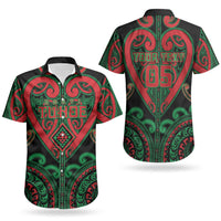 Custom Aotearoa Ngai Tuhoe Couples Matching Summer Maxi Dress and Hawaiian Shirt Maori Tribal Pattern