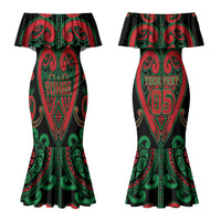 Custom Aotearoa Ngai Tuhoe Family Matching Mermaid Dress and Hawaiian Shirt Maori Tribal Pattern