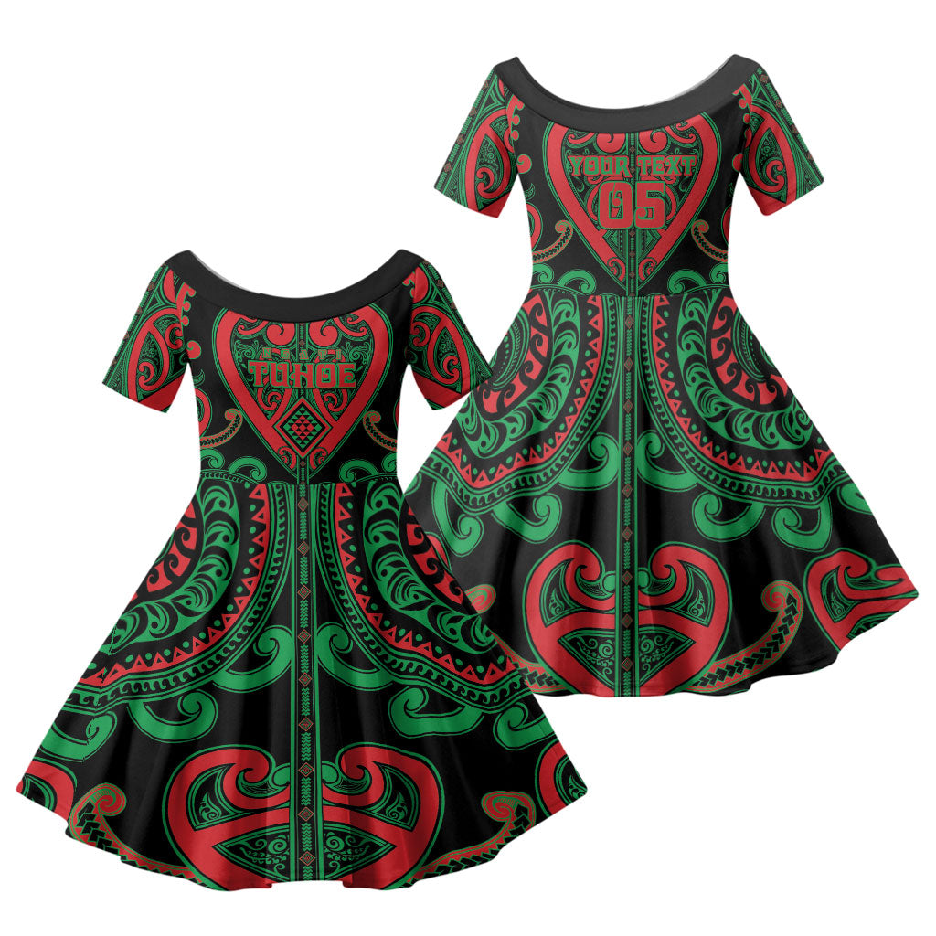 Custom Aotearoa Ngai Tuhoe Family Matching Mermaid Dress and Hawaiian Shirt Maori Tribal Pattern
