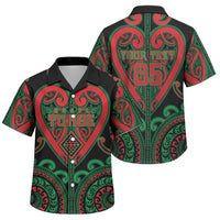 Custom Aotearoa Ngai Tuhoe Family Matching Off The Shoulder Long Sleeve Dress and Hawaiian Shirt Maori Tribal Pattern