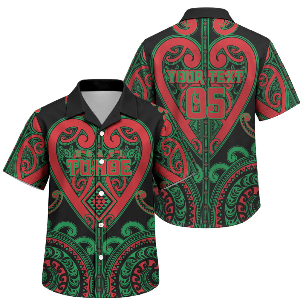 Custom Aotearoa Ngai Tuhoe Family Matching Off Shoulder Maxi Dress and Hawaiian Shirt Maori Tribal Pattern