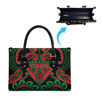 Aotearoa Ngai Tuhoe Leather Bag Maori Tribal Pattern