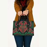 Aotearoa Ngai Tuhoe Leather Bag Maori Tribal Pattern