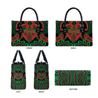 Aotearoa Ngai Tuhoe Leather Bag Maori Tribal Pattern