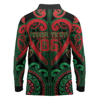 Custom Aotearoa Ngai Tuhoe Long Sleeve Polo Shirt Maori Tribal Pattern