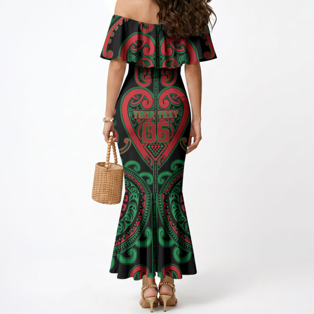Custom Aotearoa Ngai Tuhoe Mermaid Dress Maori Tribal Pattern