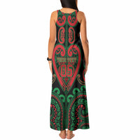 Custom Aotearoa Ngai Tuhoe Tank Maxi Dress Maori Tribal Pattern