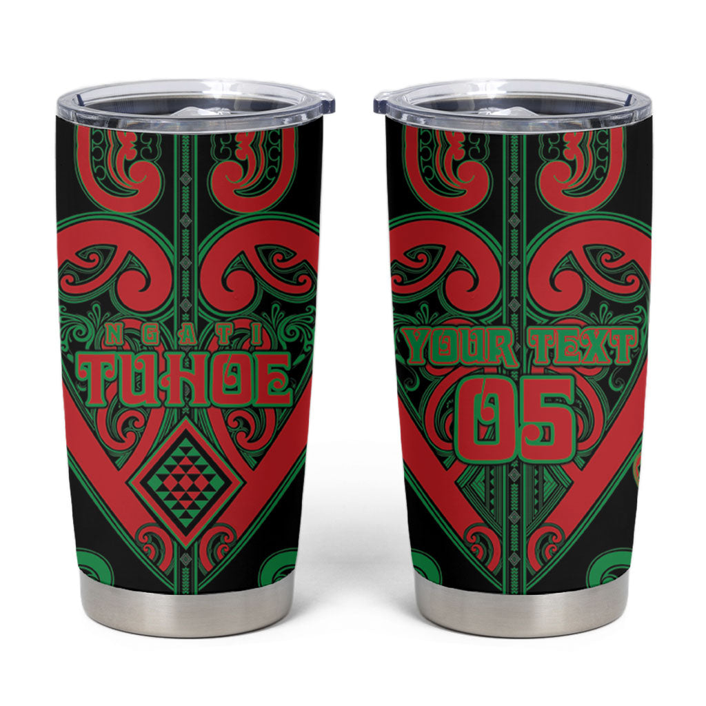 Custom Aotearoa Ngai Tuhoe Tumbler Cup Maori Tribal Pattern