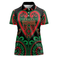 Custom Aotearoa Ngai Tuhoe Women Polo Shirt Maori Tribal Pattern