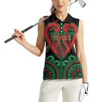Custom Aotearoa Ngai Tuhoe Women Sleeveless Polo Shirt Maori Tribal Pattern