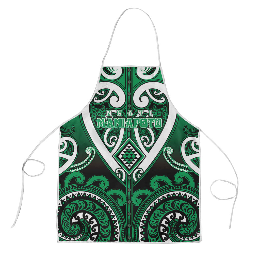 Aotearoa Ngati Maniapoto Apron Maori Tribal Pattern LT05 Green - Polynesian Pride