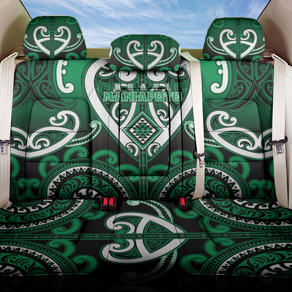 Aotearoa Ngati Maniapoto Back Car Seat Cover Maori Tribal Pattern