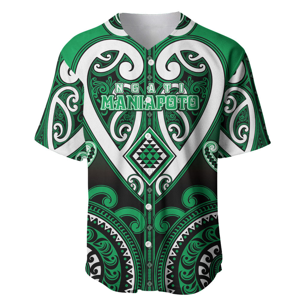 Custom Aotearoa Ngati Maniapoto Baseball Jersey Maori Tribal Pattern