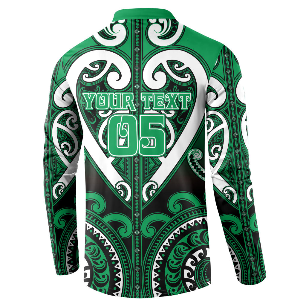 Custom Aotearoa Ngati Maniapoto Button Sweatshirt Maori Tribal Pattern